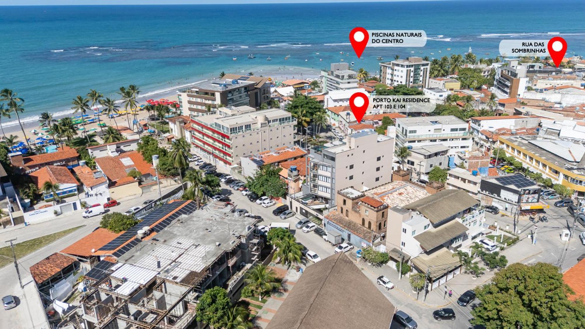 Ama Flat Porto Kai - Centro Da Vila 50M Do Mar. Porto de Galinhas Bagian luar foto